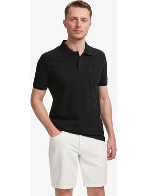 Pierre Cardin Erkek Siyah Regular Fit Basic Tişört 50321144-VR046