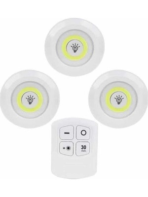 Najmaddin Kablosuz Pilli Işıldak  Masa Lambası Mutfak Tezgah Altı Banyo Dolabı Dolap Içi -Com