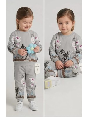 Beruflic 2-3-4-5 Yaş Ceylan Baskılı Penye Çocuk Takımı