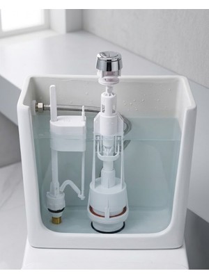 Najmaddin Vitrifiye Rezervuar Iç Takımı Basmalı Mekanizma Alt Girişli Sessiz Dolum Sistemi -Co