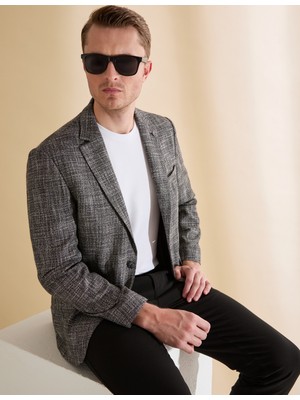 Pierre Cardin Erkek Siyah Slim Fit Ceket 50324301-VR046