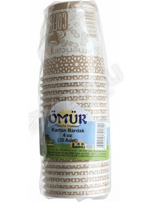 5 Adet Deva Ömür Karton Bardak 4 Oz 20 Adet