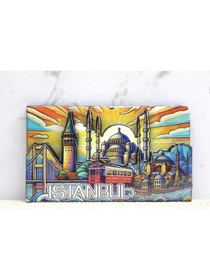 Najmaddin Ahşap Istanbul Temalı Magnet ALK4365 -Com