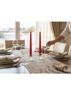 Lussart Collection 2 Li Set Cam Mumluk-Şamdan (Küçük Boy)