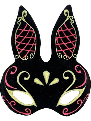 Ttt Siyah Kırmızı Gold Tavşan Maskesi