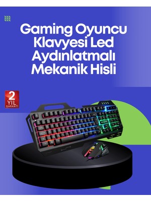 Najmaddin PG8018 LED Aydınlatmalı Mekanik Klavye Mouse – Oyunlarda Üstün Performans -Com