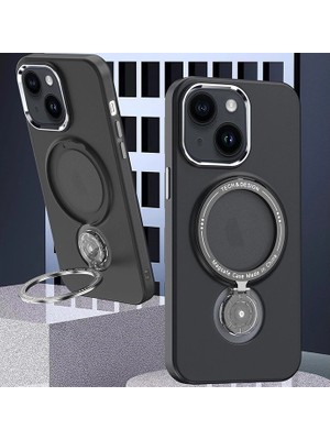 Najmaddin Ally iPhone 14 Için Magsafe Uyumlu Standlı Manyetik Silikon KILIF-(5775) -Com