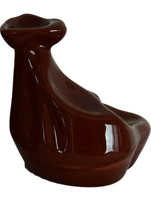 Colezium Geri Akış Buhurdanlık Tütsülük Seramik Şe Kahverengi Backflow