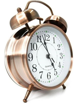 Nargo Nostaljik Çalar Saat – Retro Tasarım, Sessiz Akan Mekanizma, Yüksek Sesli Alarm, Masa ve Komodin Için Dekoratif Saat