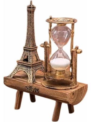 Najmaddin Eyfel Kuleli Kum Saati Dekoratif Hediyelik Eşya Retro Eyfel Kulesi -Com