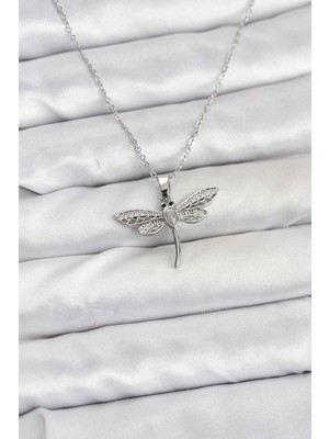 Kuşkaya Ticaret 316L Çelik Zincir Gümüş Renk Yusufçuk Model Kadın Kolye