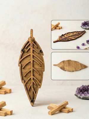 Ta-Fu Global Ahşap Yaprak Şekilli Tütsülük
