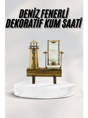 Najmaddin Hediyelik Kum Saati Retro Dekoratif Deniz Feneri Kum Saati -Com
