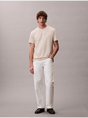 Calvin Klein Erkek Ss 30's Micro Monologo Grafik Detaylı T-Shirt