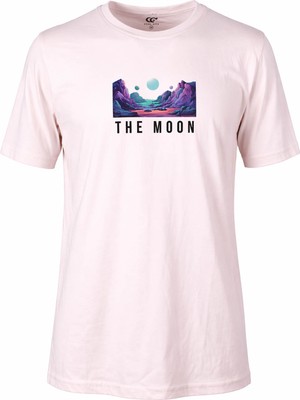 Trender 26Y595000008 Taş Erkek T-Shirt The Moon O Yaka Baskılı