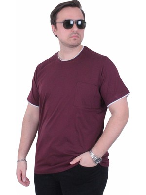 Starbattal Erkek Büyük Beden Sıfır Yaka Tişört Cepli 26143 Murdum