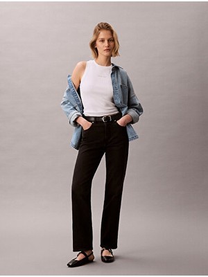 Calvin Klein Kadın Yüksek Bel Midnight Siyah Jean