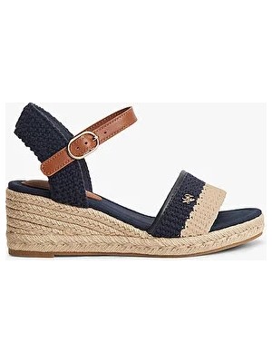 Tommy Hilfiger Th Kadın Mid Espad Wedge Topuklu Sandalet