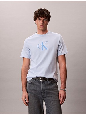 Calvin Klein Erkek Ss Hero Monologo 20's Grafik Detaylı T-Shirt
