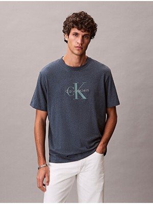 Calvin Klein Erkek Ss Hero Monologo 20's Grafik Detaylı T-Shirt