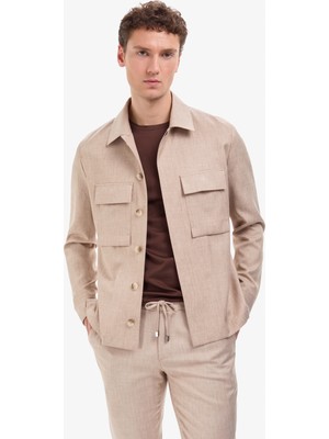 Pierre Cardin Erkek Bej Regular Fit Ceket 50319599-VR011