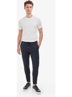 Pierre Cardin Lacivert Ex. Slim Fit Beli Kordonlu Klasik Jogger Pantolon 50325158-VR033
