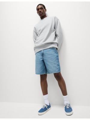Marks & Spencer Düz Kesim Lightweight Denim Şort