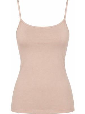 Trender Lastik Askı Uzun Vizon Kadın Atlet 580-04