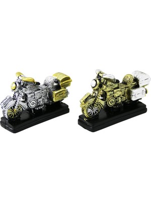 Go İthalat Motor Vintage Dekoratif Biblo - Renkli 6.5X8CM Reçine (5224)