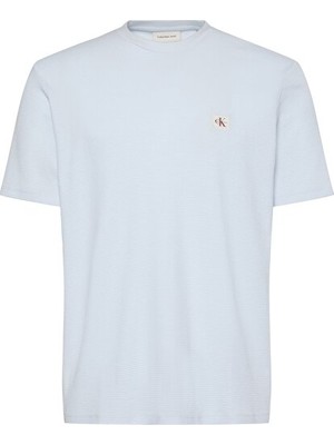 Calvin Klein Erkek Ss Waffle Badge Bisiklet Yaka T-Shirt