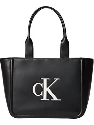 Calvin Klein Kadın Bold Ck Orta Tote Çanta