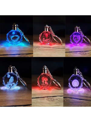 Karışık Modellerde Kristal Işıklı Anahtarlık  Midastech