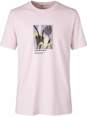 Trender 26Y595000006 Taş Erkek T-Shirt Random O Yaka Baskıl