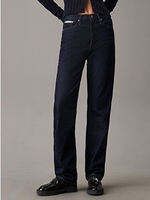 Calvin Klein Kadın High Rise Straight Jean Pantolon