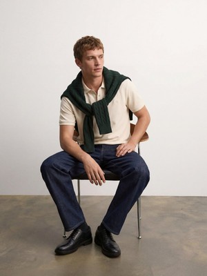 LTB Basic Pike Polo Yaka Bej T-Shırt