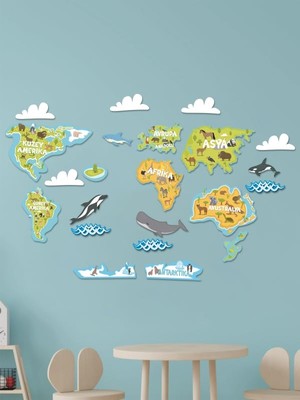 Delixa Bebek Odası Süsü Ev Dekorasyon Mdf Uv Baskı ile Canlı Renklerde Tasarımlar MDL91421