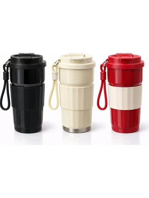 VeraGlobe Buğz Paslanmaz Çelik Silikon Sleeve Termos Bardak