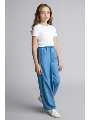 DeFacto Wide Leg Geniş Paça Jean Pantolon Kız Çocuk G0249A826SM