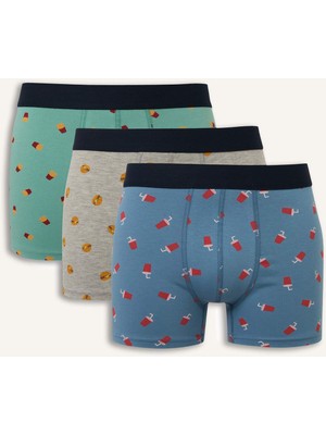 DeFacto Regular Fit Meyve Desenli 3'lü H3565AX26SP