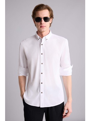 DeFacto Regular Fit Polo Yaka Uzun Kollu Gömlek H4612AX26SP