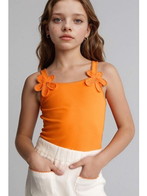 DeFacto Bisiklet Yaka Çiçekli Atlet Kız Çocuk H4416A826HS