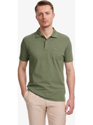 Pierre Cardin Erkek Haki Regular Fit Basic Tişört 50321144-VR027