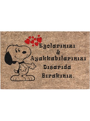 Delixa Tasarımlı Dekoratif Kapı Önü Paspas, Dış Mekan/ev Içi//mutfak/yatak Odası/giriş Paspasları (Snoopy,