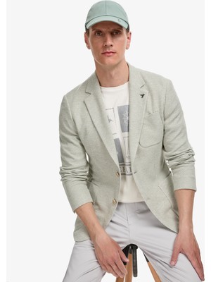 Cacharel Erkek Mint Slim Fit Mikro Desen Mono Yaka Ceket 50319084-VR090