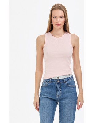 Pierre Cardin Kadın Açık Pembe Ex. Slim Fit Örme Bluz 50325446-VR078