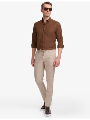 Pierre Cardin Erkek Açık Kahverengi Ex. Slim Fit Kumaş Pantolon 50324275-VR002