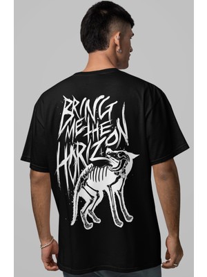 Sevbano Bring Me The Horizon Rock Metal Müzik Grubu Sırt Baskılı Unisex Oversize Tişört