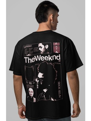 Sevbano The Weeknd Rapper Şarkıcı Sırt Baskılı Unisex Oversize Tişört