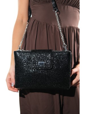 Luvi 442 Siyah Glitter Kadın Çapraz Çanta