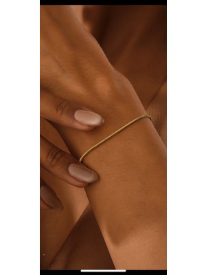 Wind Silver Ithal Mini Kalın Bileklik 925 Ayar